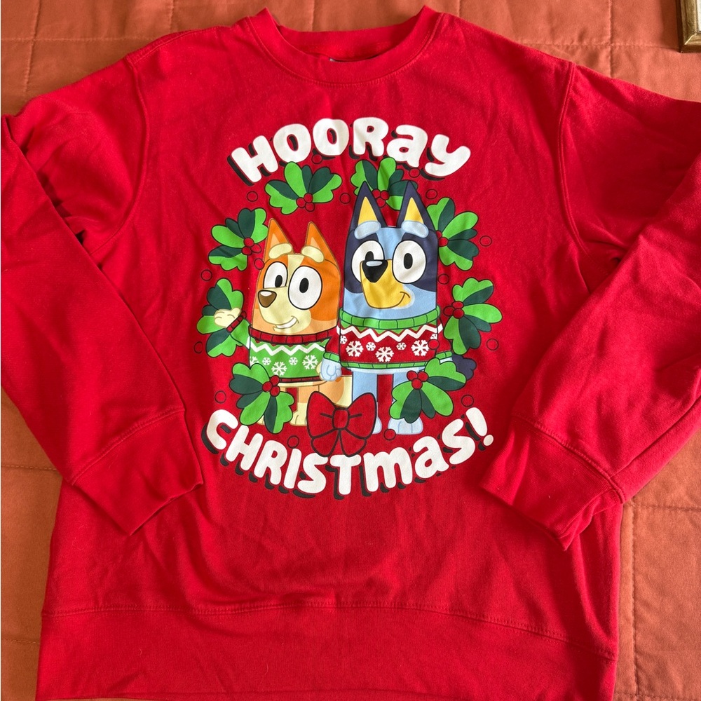 Bluey themed Christmas sweatshirt - unisex - small